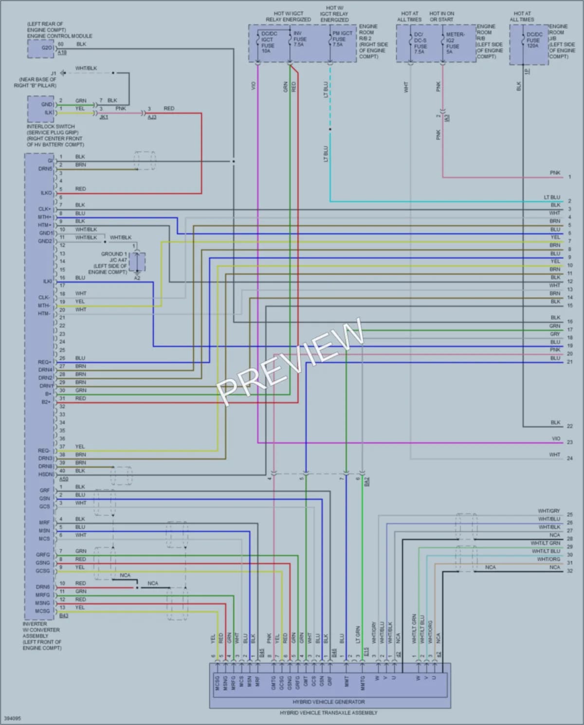 2013 Toyota AvalonHybrid Transmission wiring diagram preview