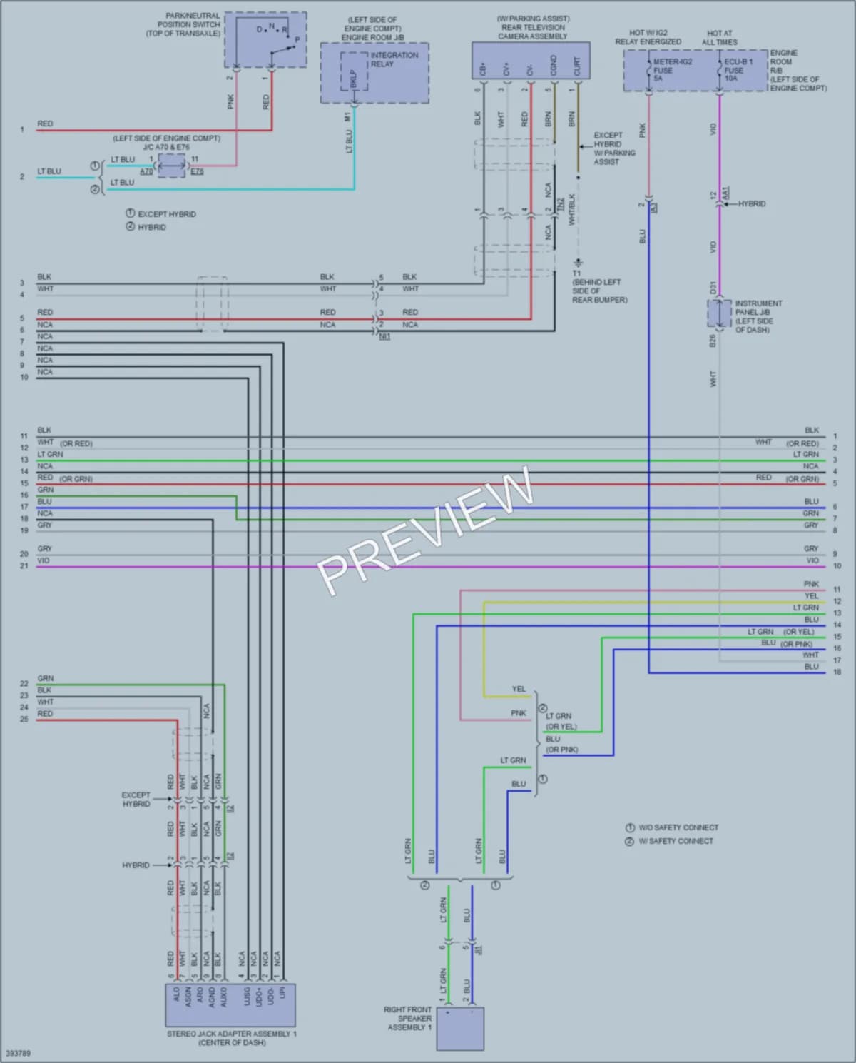 2013 Toyota Camry Navigation wiring diagram preview