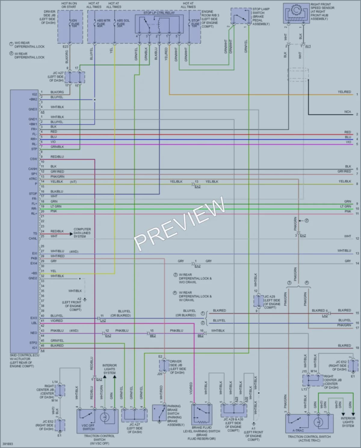 2013 Toyota FJCruiser Anti Lock Brakes wiring diagram preview