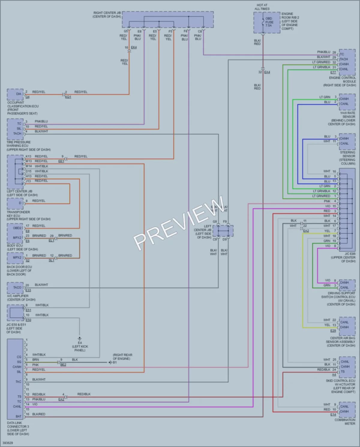 2013 Toyota FJCruiser Computer Data Lines wiring diagram preview