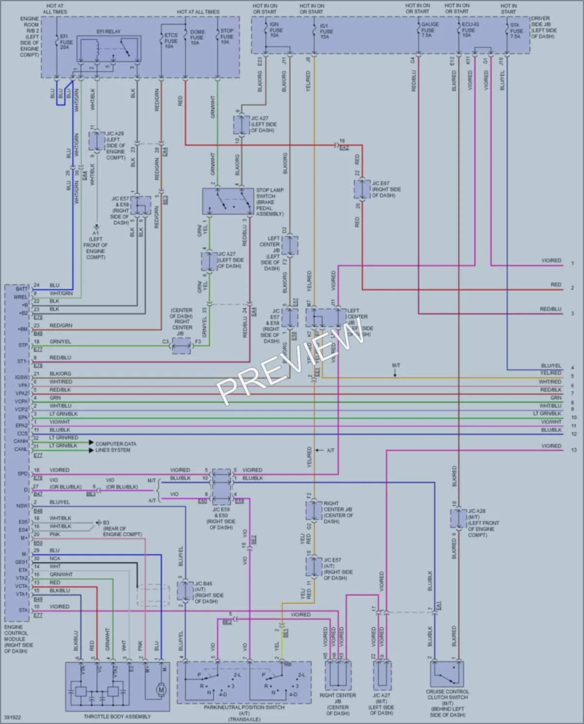 2013 Toyota FJCruiser Cruise Control wiring diagram preview