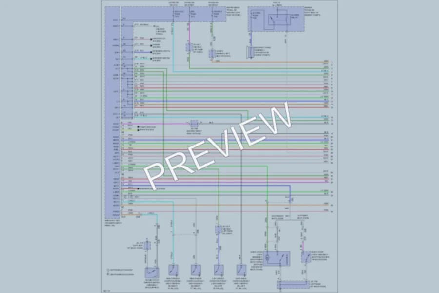 2013 Toyota HighlanderHybrid Power Door Locks wiring diagram preview