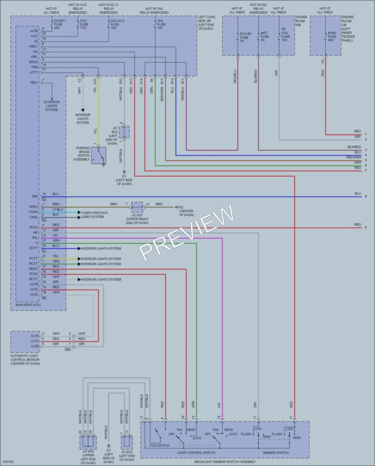 2013 Toyota LandCruiser Headlights wiring diagram preview