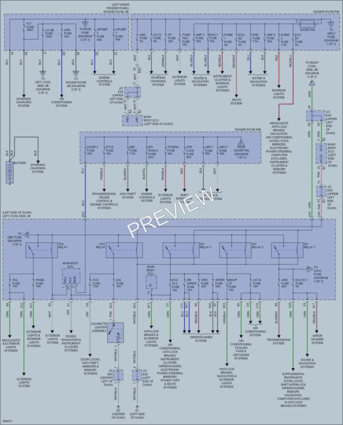 2013 Toyota LandCruiser Power Distribution wiring diagram preview