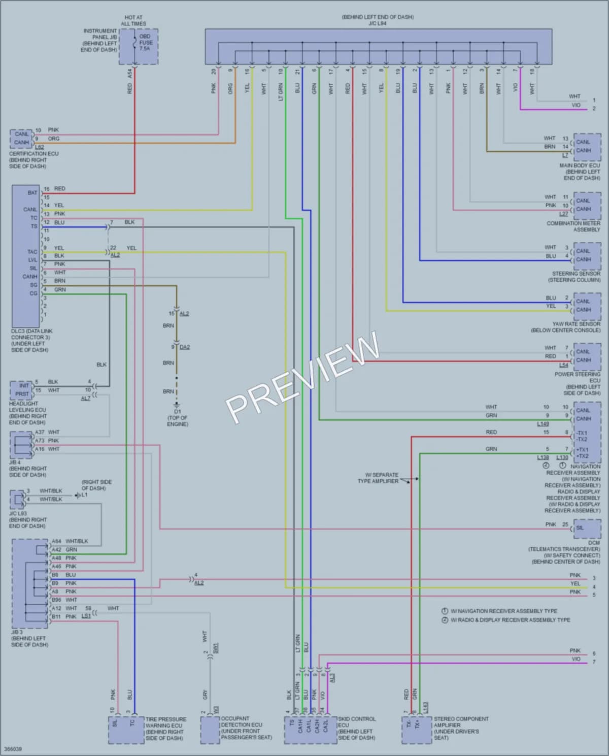 2013 Toyota Prius Computer Data Lines wiring diagram preview