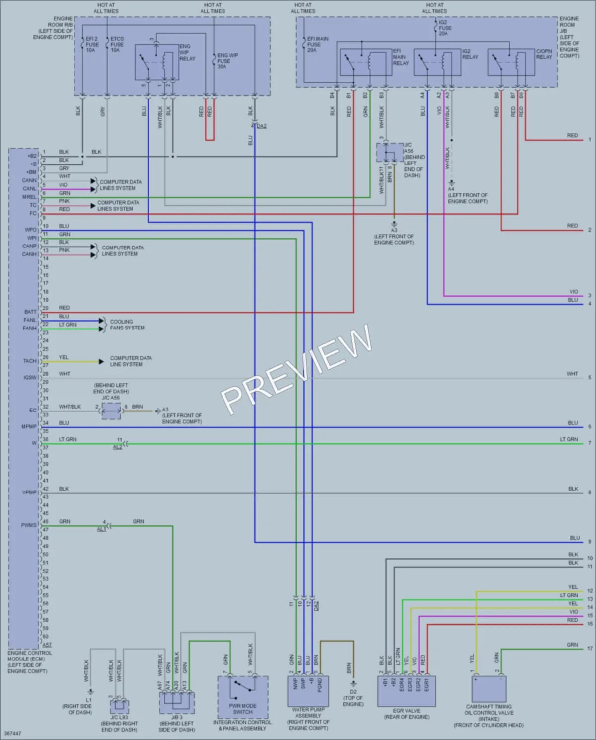 2013 Toyota Prius Engine Performance wiring diagram preview