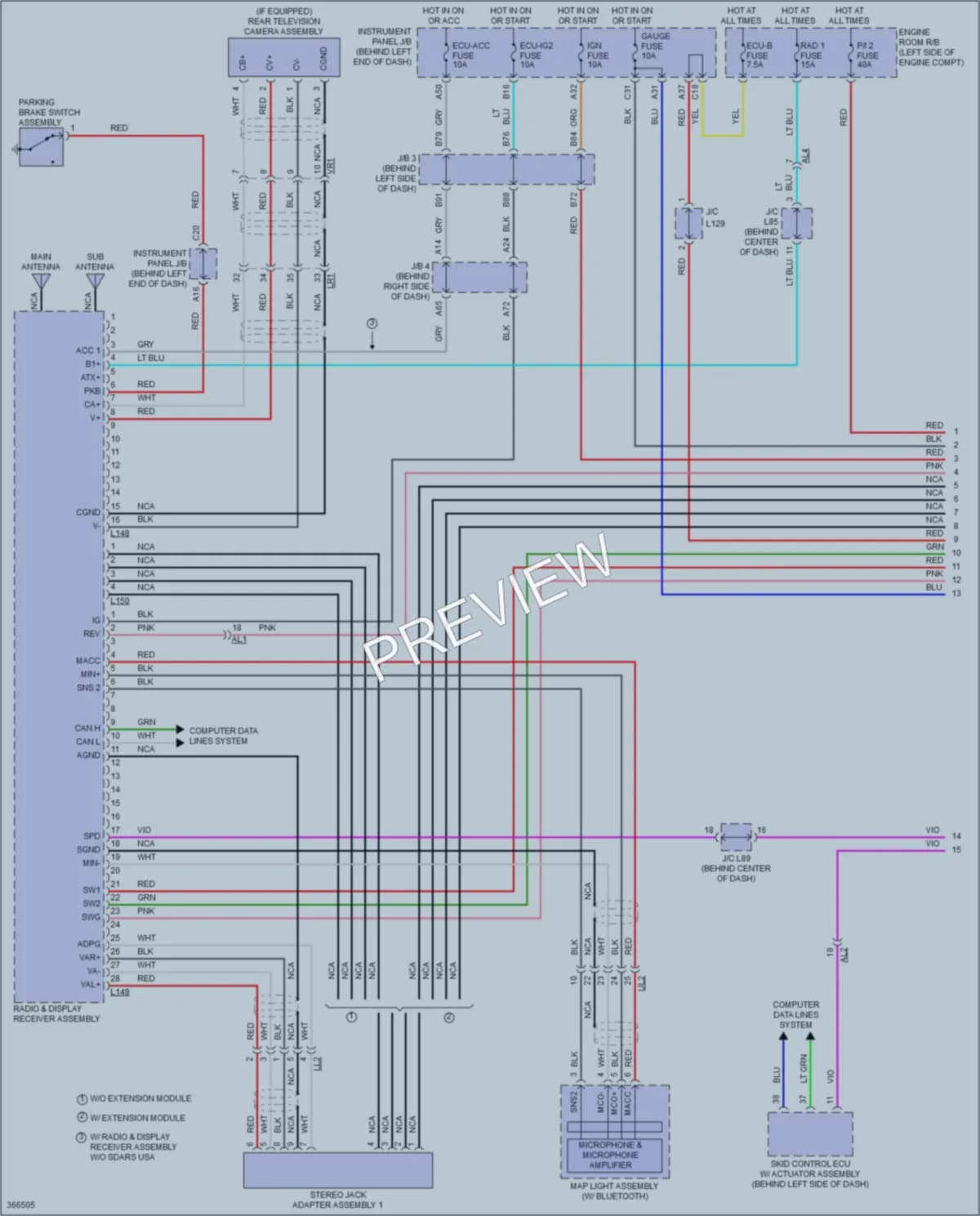 2013 Toyota PriusPlugin Radio wiring diagram preview