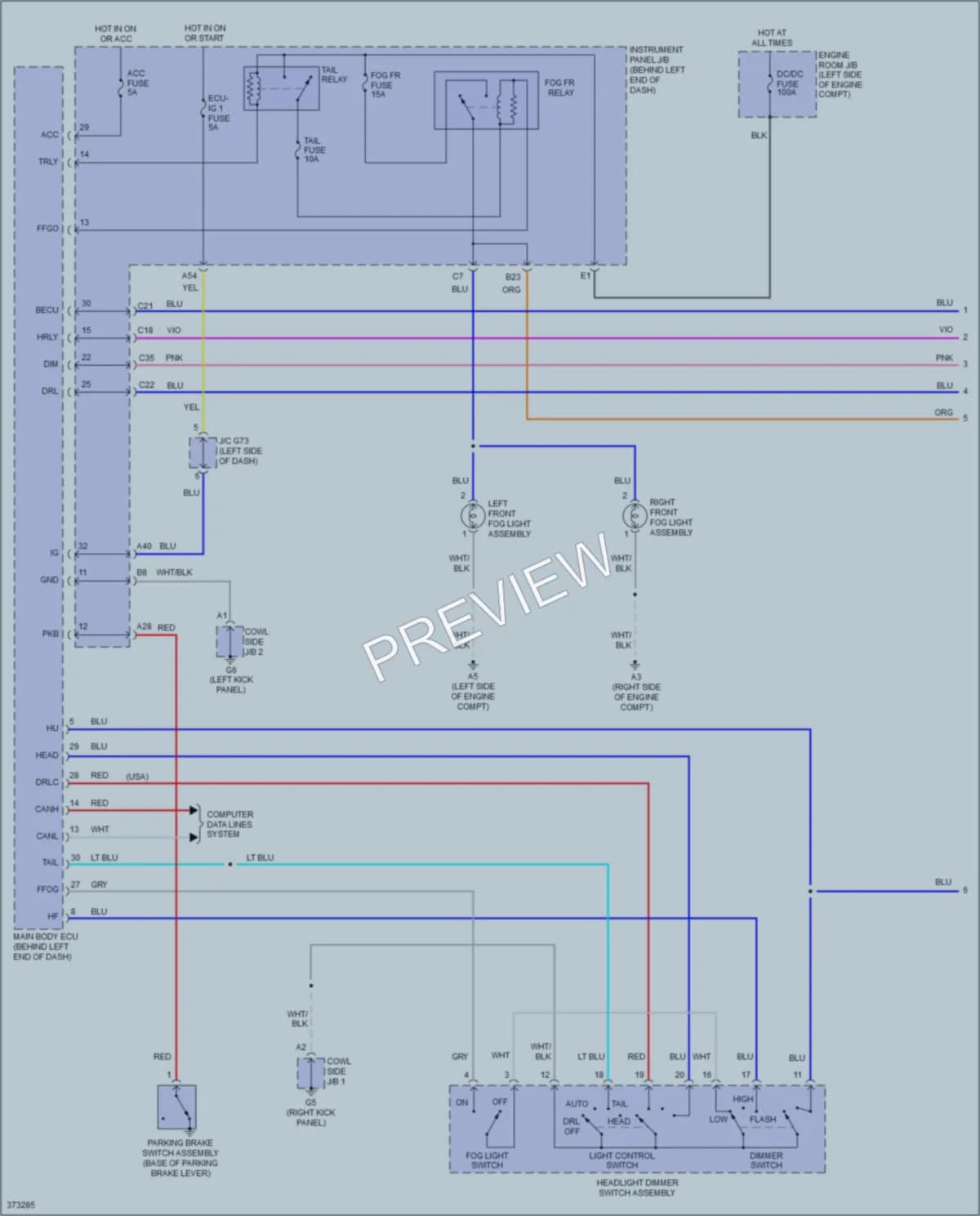 2013 Toyota Priusc Headlights wiring diagram preview