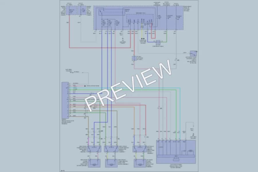 2013 Toyota RAV4 Power Windows wiring diagram preview