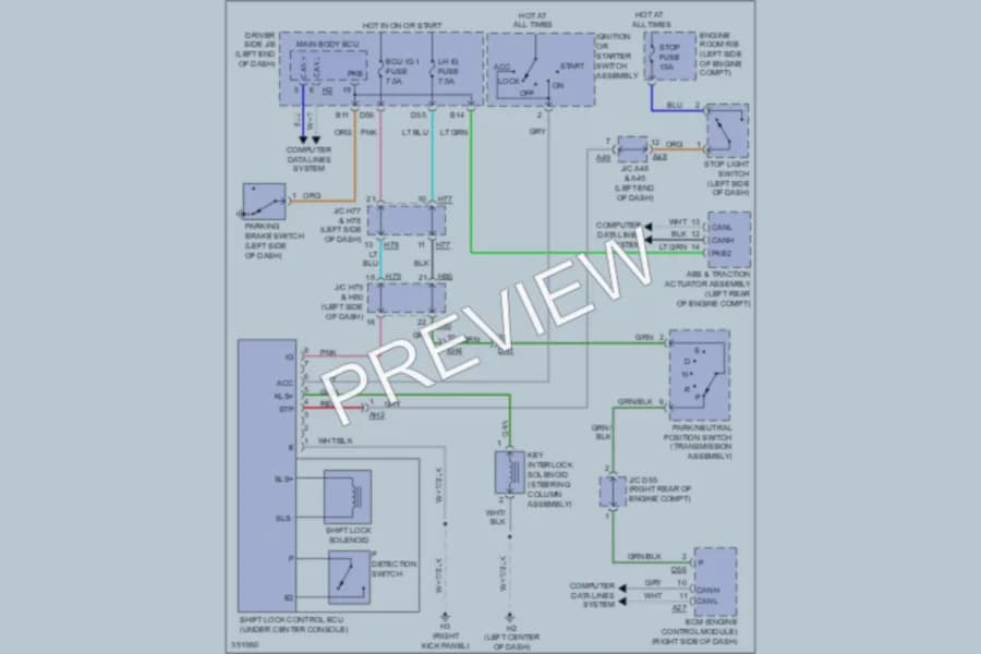 2013 Toyota Sequoia Shift Interlock wiring diagram preview