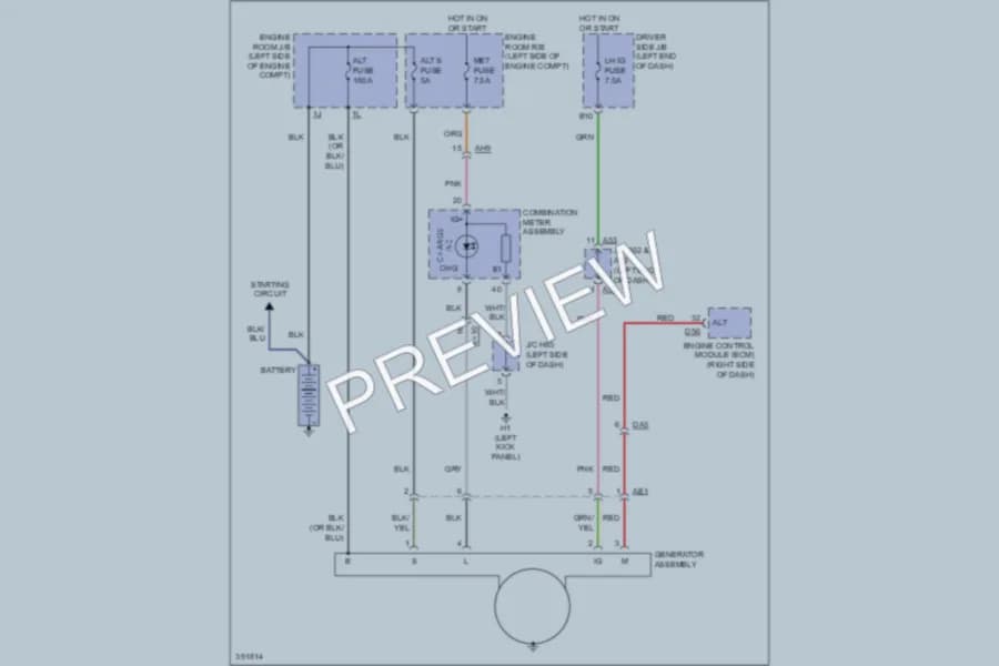 2013 Toyota Sequoia Starting Charging wiring diagram preview