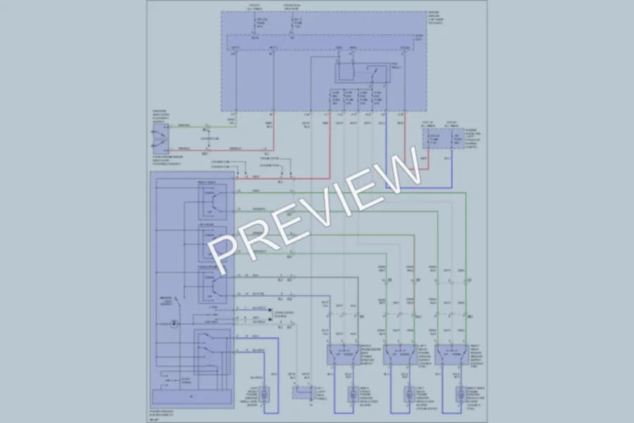 2013 Toyota Tacoma Power Windows wiring diagram preview