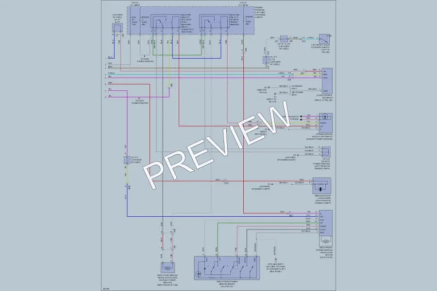 2013 Toyota Tundra Power Windows wiring diagram preview
