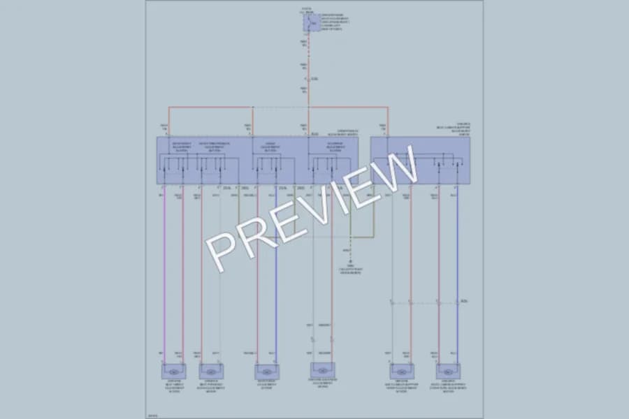 2013 Volkswagen CC Power Seats wiring diagram preview