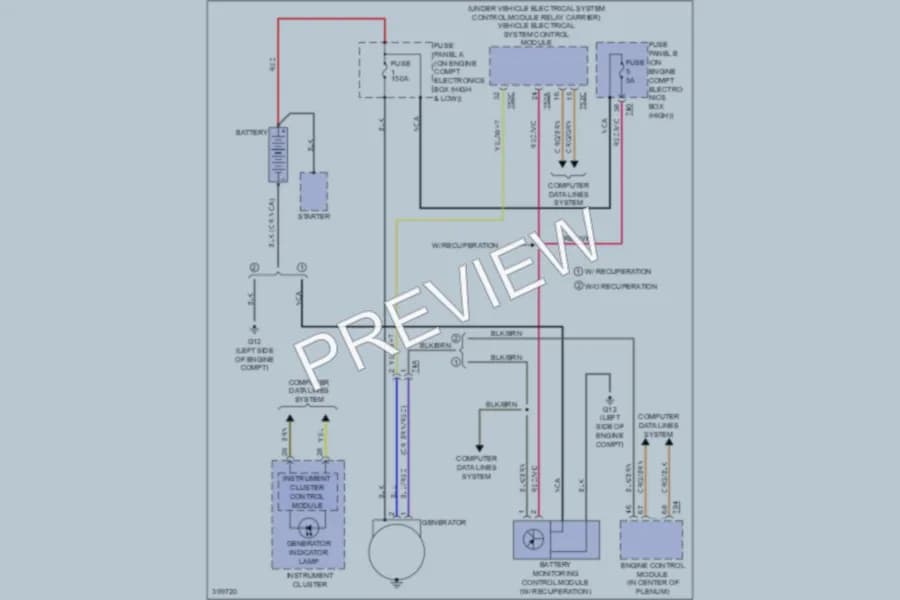 2013 Volkswagen CC Starting Charging wiring diagram preview