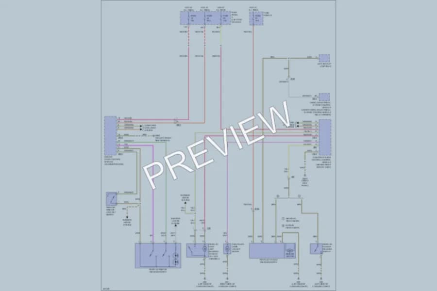 2013 Volkswagen CC Trunk Tailgate Fuel Door wiring diagram preview