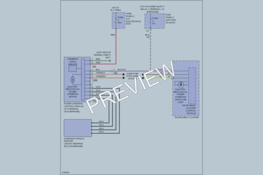 2013 Volkswagen Eos Electronic Power Steering wiring diagram preview