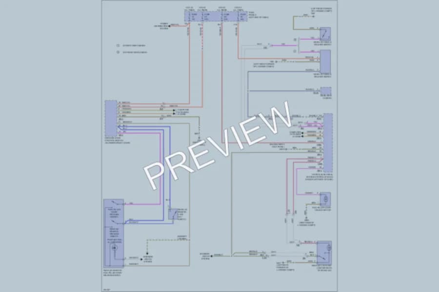 2013 Volkswagen Eos Trunk Tailgate Fuel Door wiring diagram preview