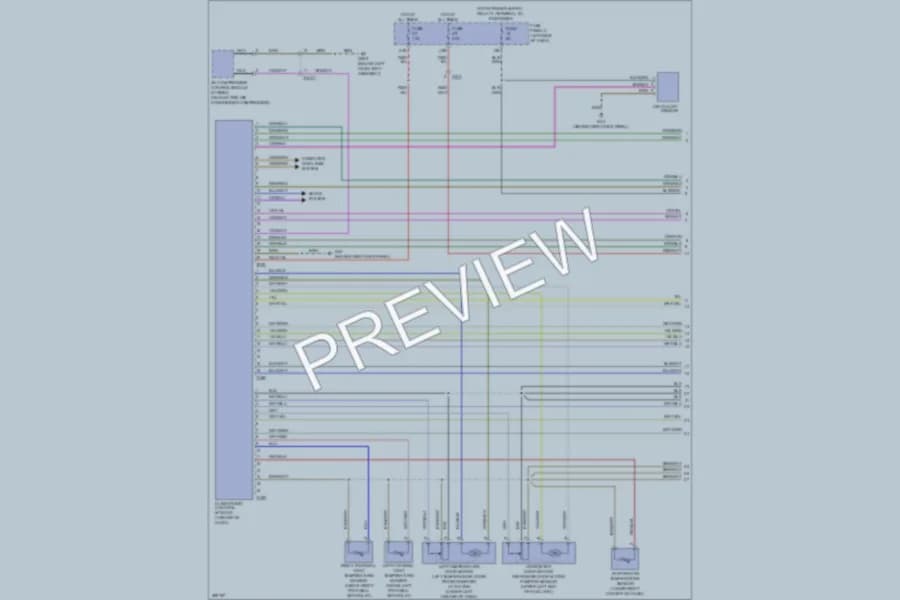 2013 Volkswagen 4D Sedan Air Conditioning wiring diagram preview with protected circuit layout