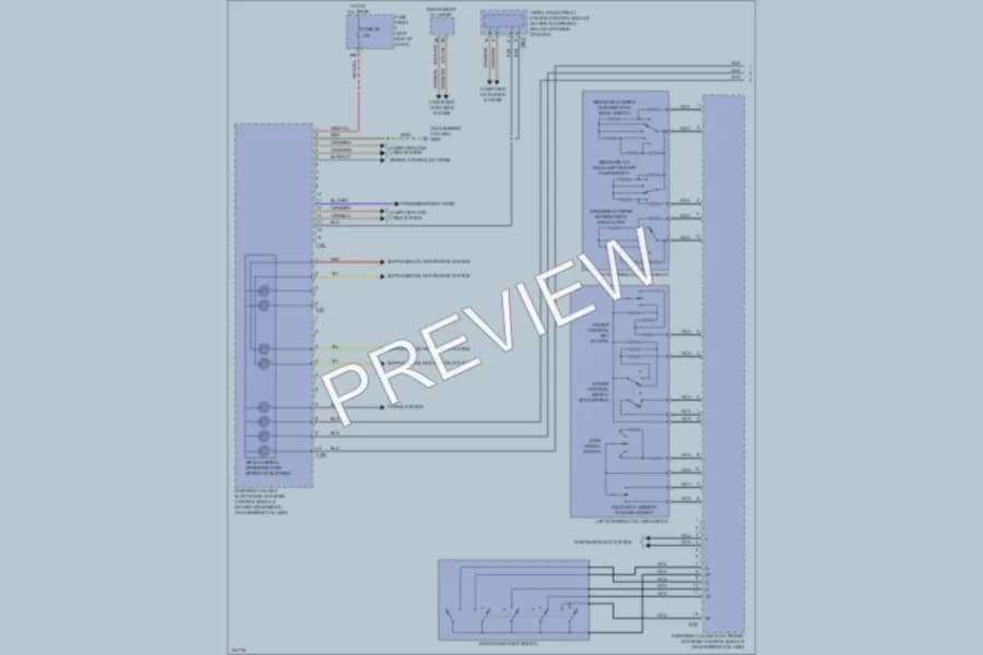 2013 Volkswagen 4D Sedan Body Control Modules wiring diagram preview with protected circuit layout