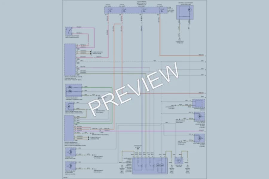 2013 Volkswagen 4D Sedan Interior Lights wiring diagram preview with protected circuit layout