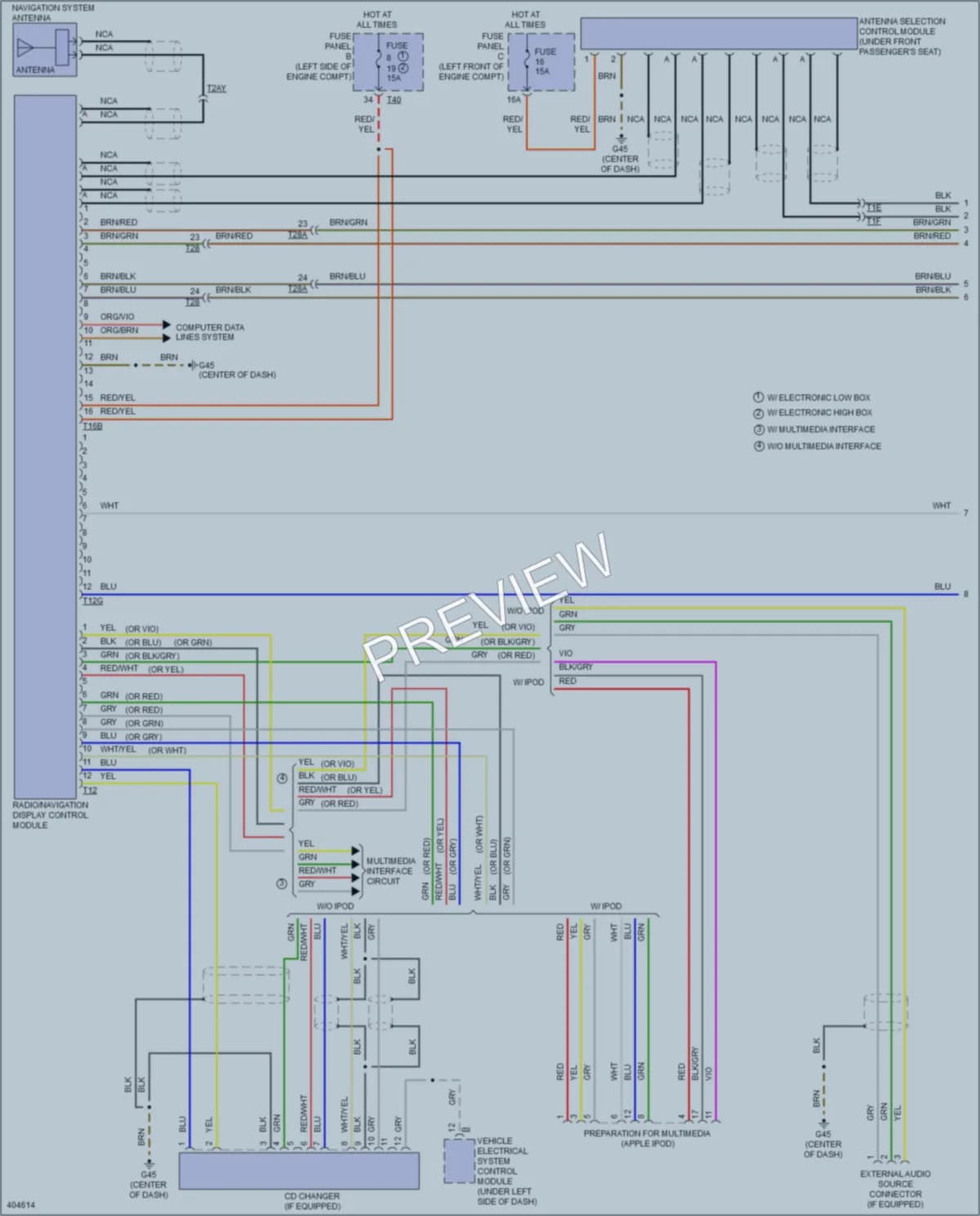 2013 Volkswagen GTI Radio wiring diagram preview