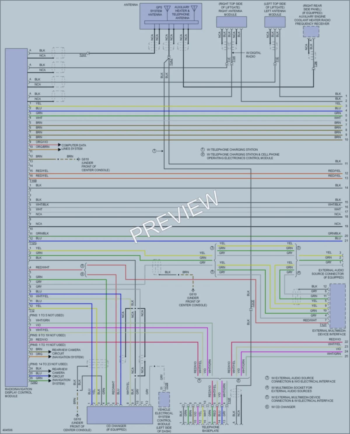 2013 Volkswagen Golf Navigation wiring diagram preview