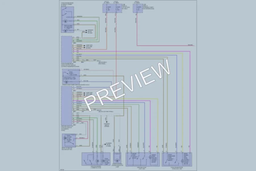 2013 Volkswagen Passat Power Door Locks wiring diagram preview