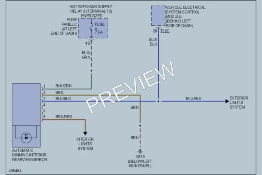 2013 Volkswagen Passat Power Mirrors wiring diagram preview
