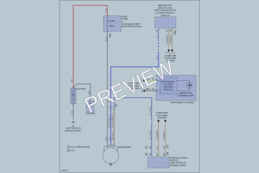 2013 Volkswagen Passat Starting Charging wiring diagram preview