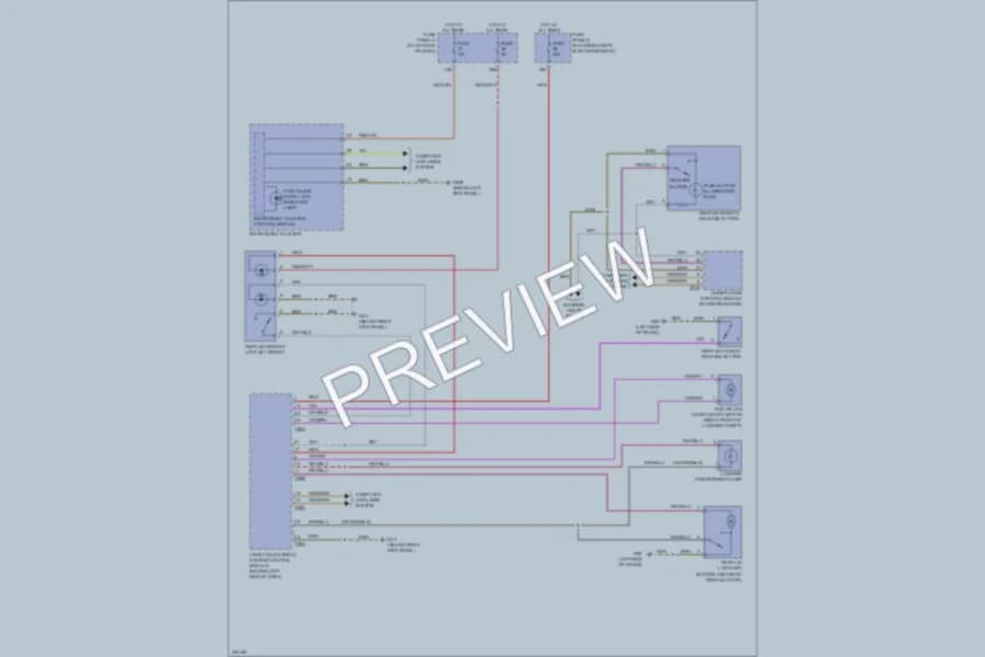 2013 Volkswagen Passat Trunk Tailgate Fuel Door wiring diagram preview