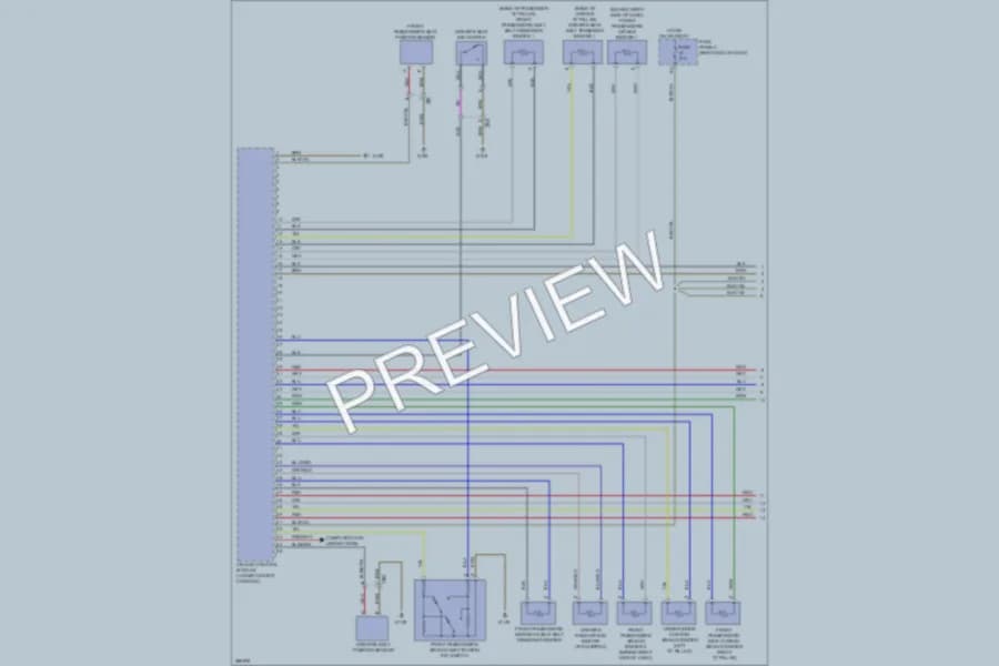 2013 Volkswagen Touareg Supplemental Restraints wiring diagram preview