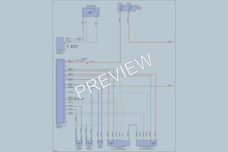 2013 Volkswagen Touareg Trunk Tailgate Fuel Door wiring diagram preview
