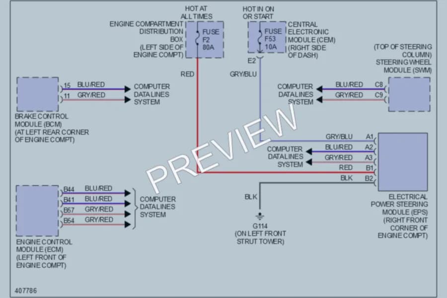2013 Volvo C30 Electronic Power Steering wiring diagram preview