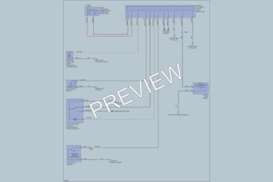 2013 Volvo C30 Trunk Tailgate Fuel Door wiring diagram preview