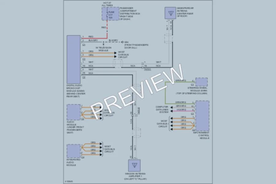 2013 Volvo S60 Radio wiring diagram preview