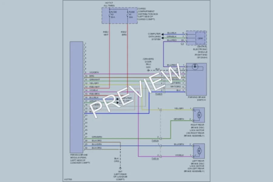 2013 Volvo S60 Shift Interlock wiring diagram preview