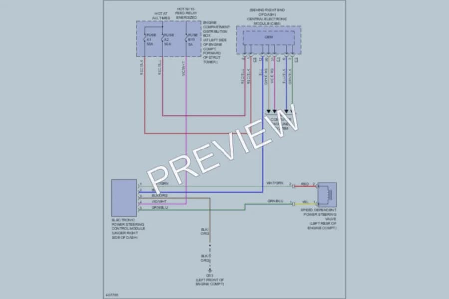 2013 Volvo S80 Electronic Power Steering wiring diagram preview