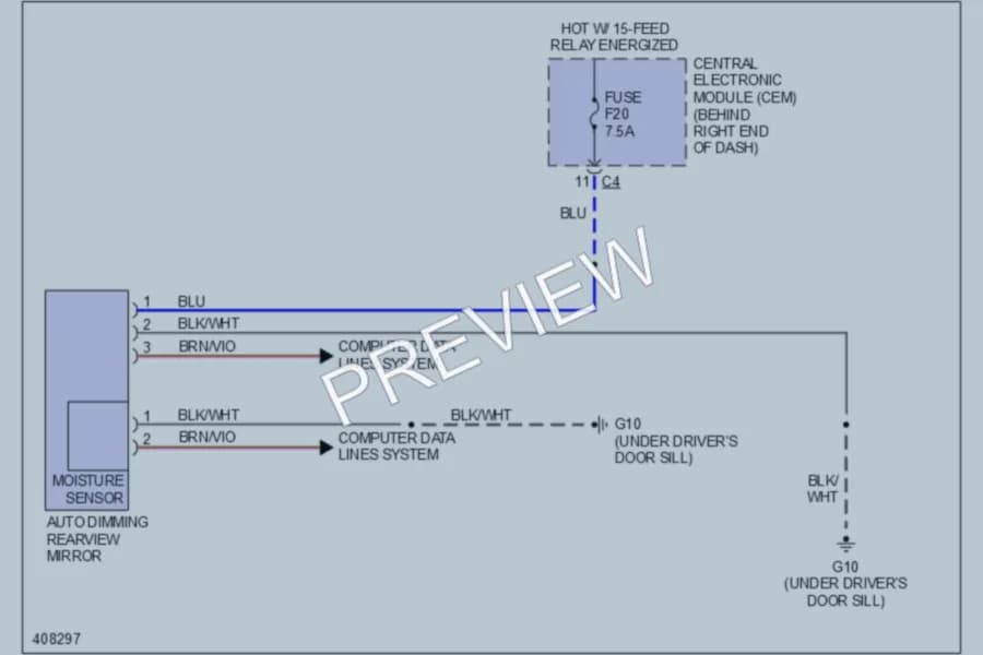 2013 Volvo S80 Power Mirrors wiring diagram preview