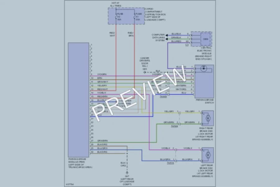 2013 Volvo S80 Shift Interlock wiring diagram preview