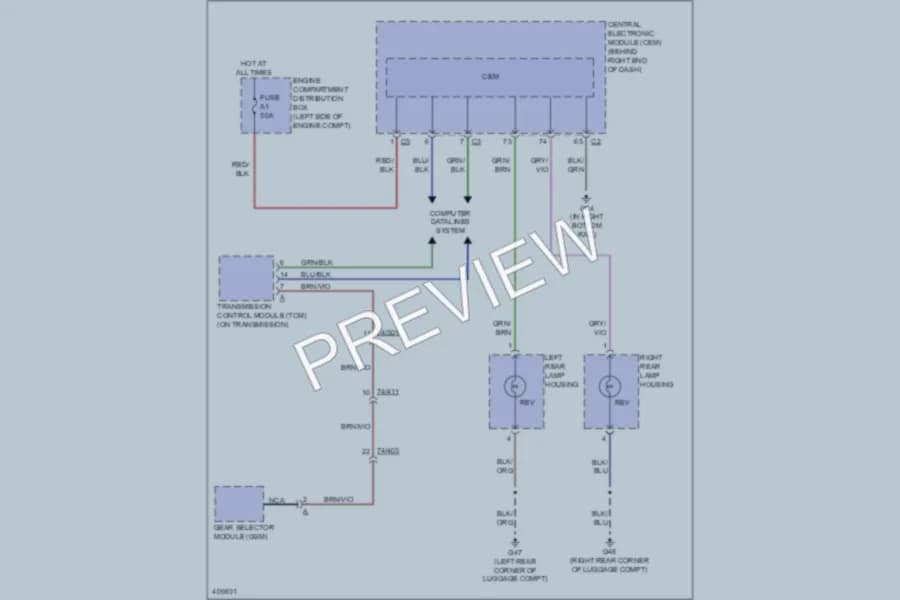 2013 Volvo XC60 Exterior Lights wiring diagram preview