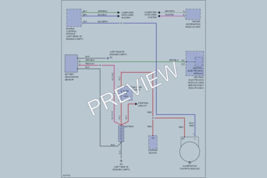 2013 Volvo XC60 Starting Charging wiring diagram preview