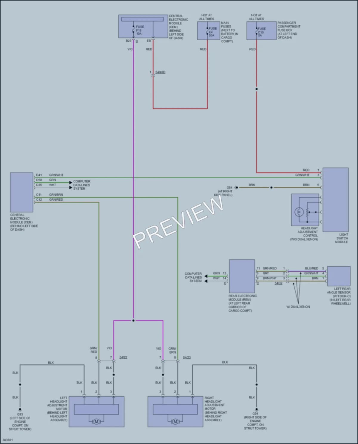 2013 Volvo XC90 Headlights wiring diagram preview