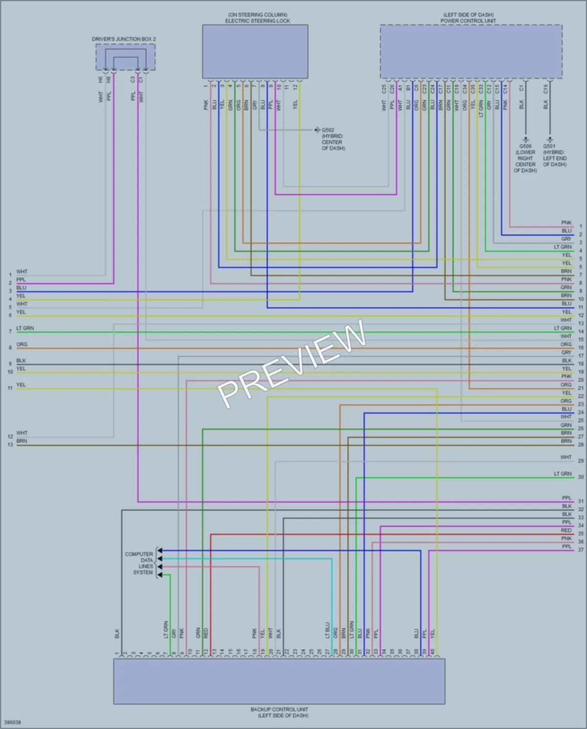 2014 Acura ILX Anti Theft wiring diagram preview