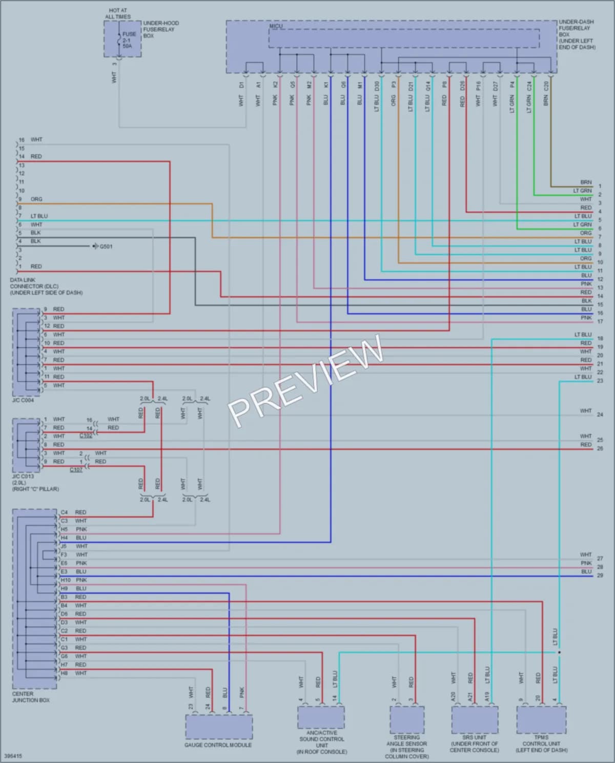 2014 Acura ILX Computer Data Lines wiring diagram preview