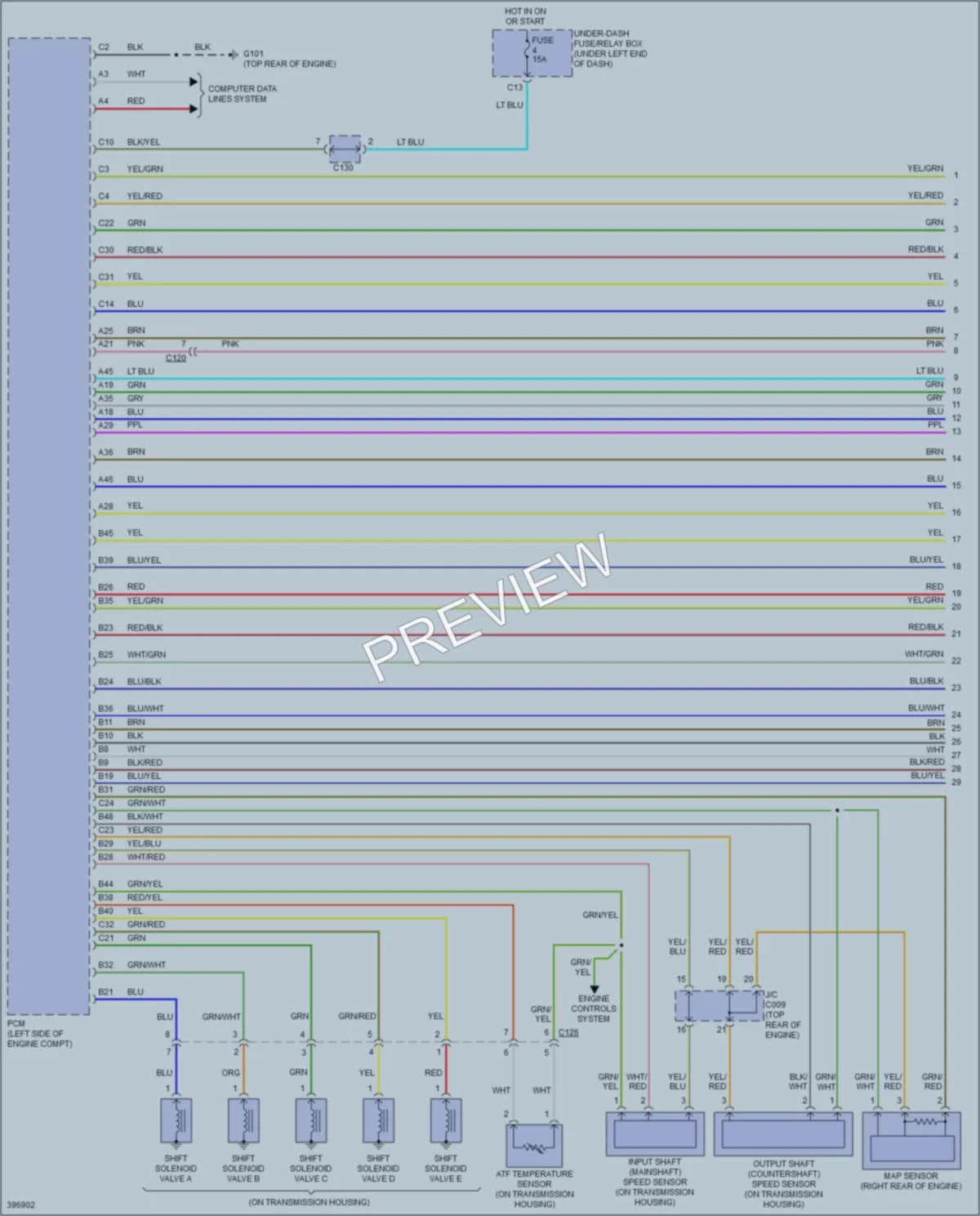 2014 Acura ILX Transmission wiring diagram preview
