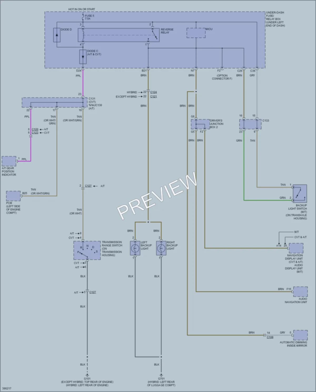 2014 Acura ILXHybrid Exterior Lights wiring diagram preview