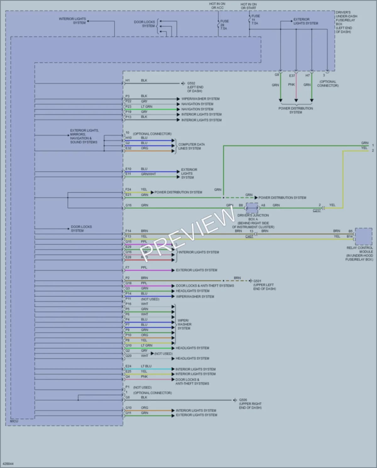2014 Acura MDX Body Control Modules wiring diagram preview