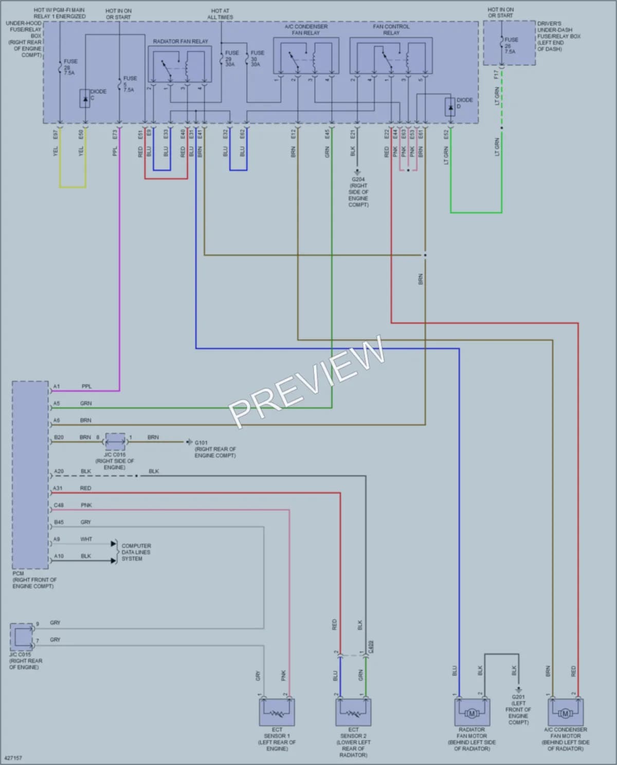 2014 Acura MDX Cooling Fan wiring diagram preview