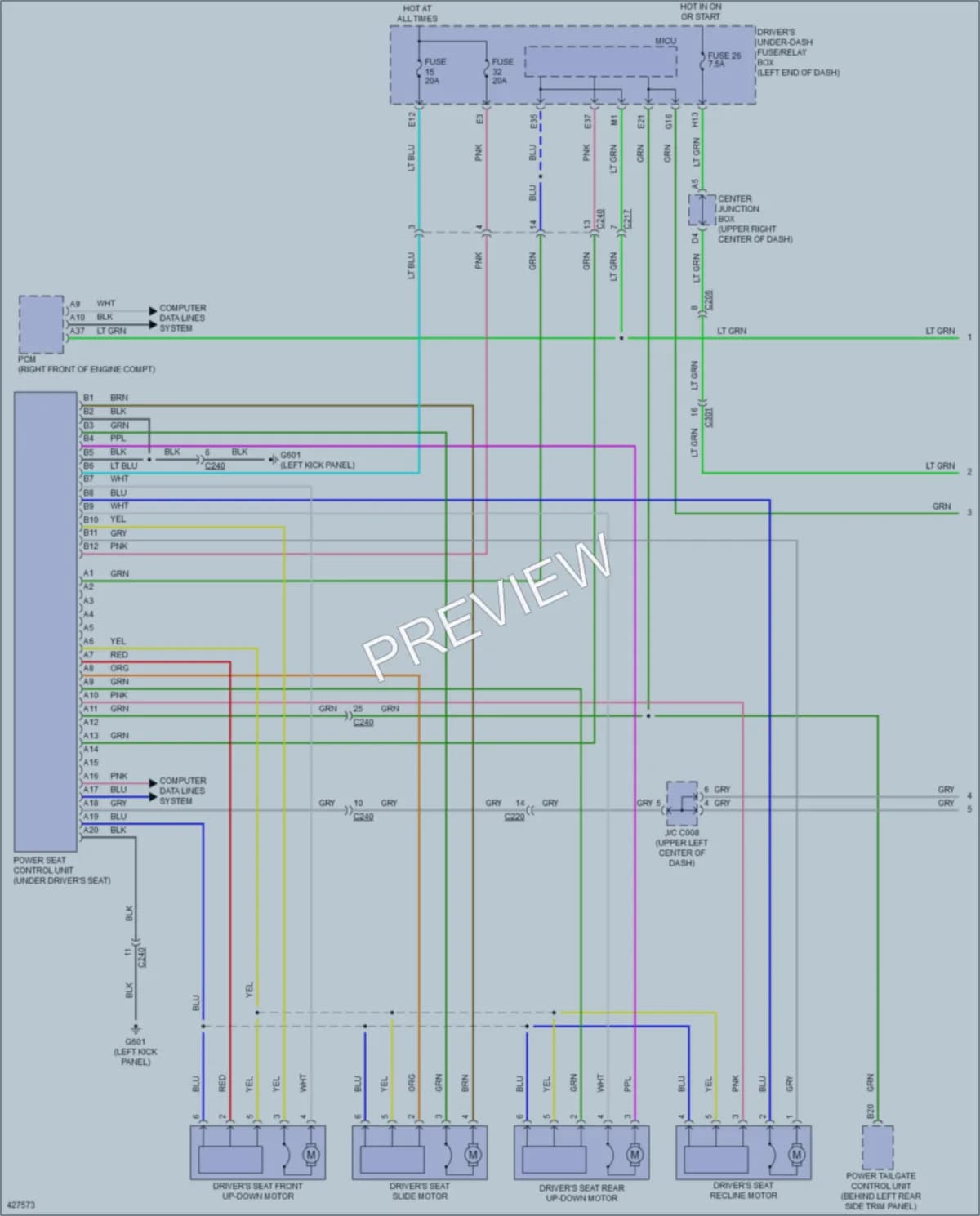 2014 Acura MDX Memory Systems wiring diagram preview